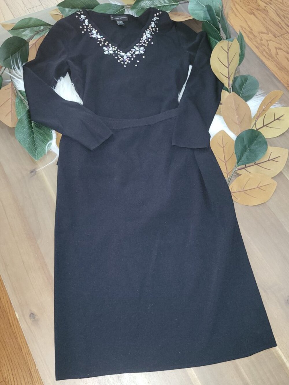 Vintage Spencer Jeremy Embellished 2 PC Skirt Set Y2K Modest Glam Stretch Medium